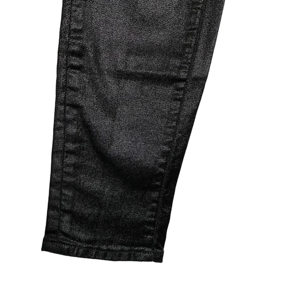 Lucky Brand Charlie Super Skinny Black Shiny Coated Mid Rise Jeans 6 28 - Picture 4 of 16